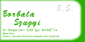 borbala szugyi business card